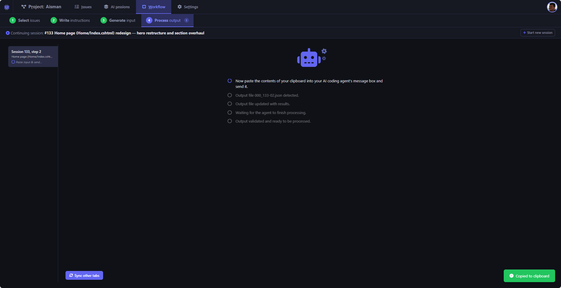 Step 4: Process output